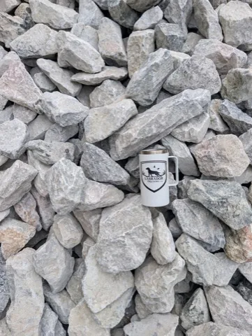 Platinum white & grey decorative rock material sample